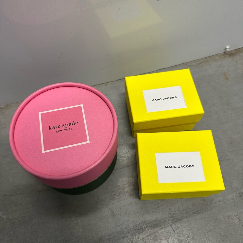Kate Spade Pink and MJ yellow Round Box